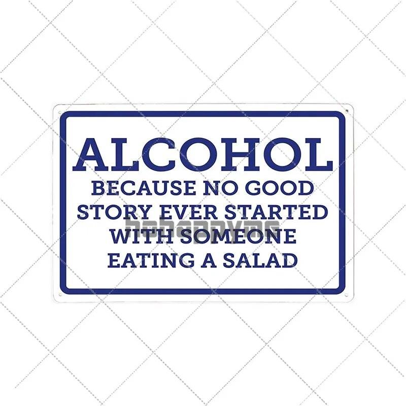 Ретро алкогольные знаки, забавная металлическая табличка, винтажные пивные тарелки, бар, паб, клуб, человек, пещера, украшение на стену, домашний декор 20x30 см