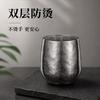 Portable Titanium Travel Tea Set Double-Wall Insulated Gongfu Pot Egg-Shaped Infuser Camping Hiking Outdoor Use