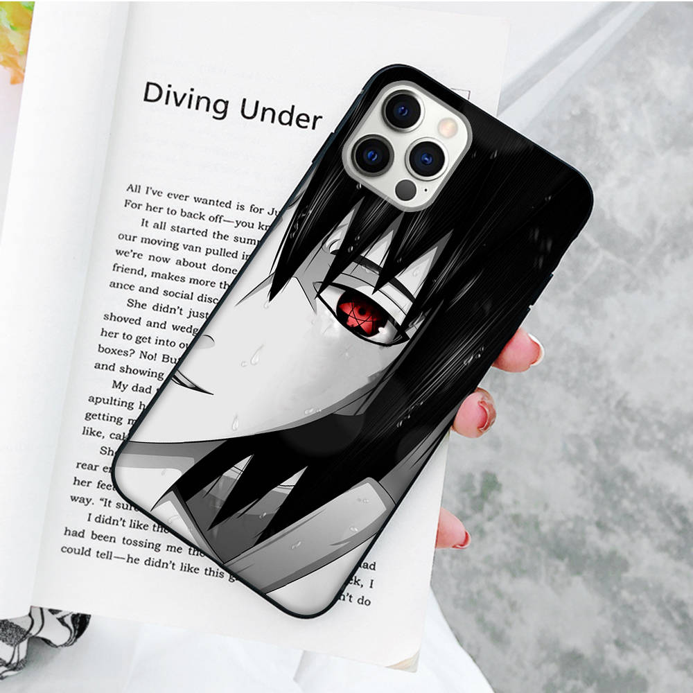 JW74 Наруто Саске черный мягкий чехол для Samsung Note 20 Lite S24 Ultra S23 A03 A05 A06 A11 A71 A15 A16 A13 A24 A25 A33 A52 A53 A50 M55 M35 Plus