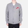Comme des Garçons PLAY COMME des GARCONS PLAY Cardigan With Double Red Emblem 'Grey' Men's AZ-N072-051-1