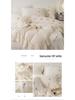 French Seersucker Embroidered Lace Duvet & Sheet Set, 3-Piece Bedding