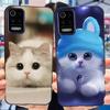 For LG K52 K42 K62 2020 Phone Case Back Cover Black Matte Soft TPU Silicone Bumper Shell For LG Q52 Q62 LGK52 K 62 Butterfly Bag