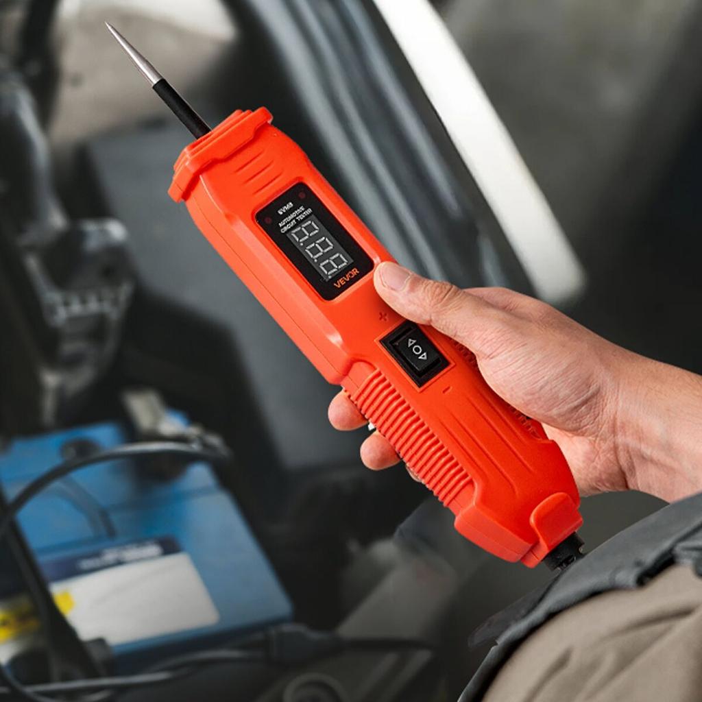 Automotive Circuit Tester, 6 - 36 DCV Power Circuit Probe Tester with LED Screen and Lighting, Automotive Power Tester Probe with 13 ft / 4 m Cable,