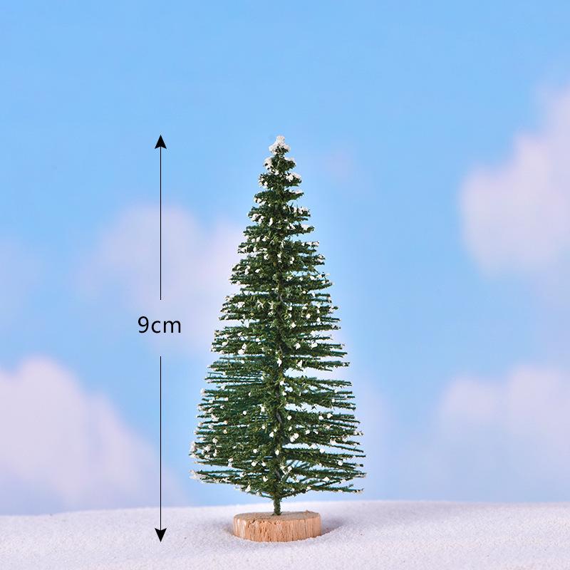 Pine Needle Layer Upon Layer Christmas Tree Micro-landscape Accessories Snow Tree Sand Table Landscape Ornaments, Christmas Gifts