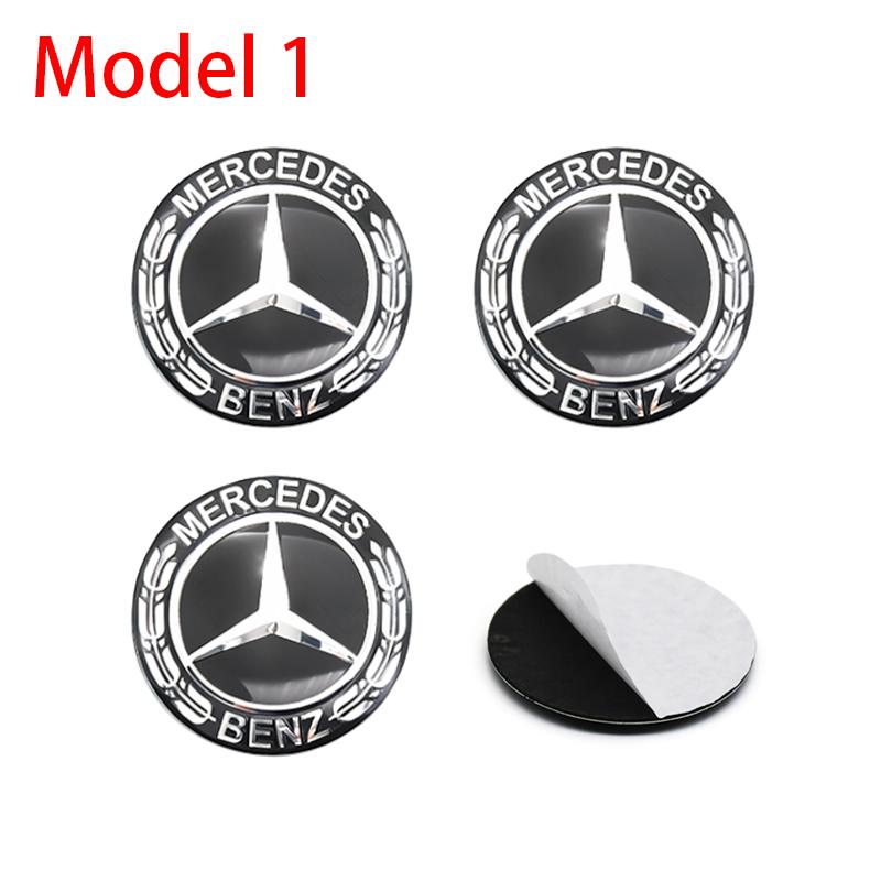 BNXP8 4Pc For Mercedes Benz C180 C200 C260 W124 W126 W140 W168 W176 56mm 60mm 65mm Car Wheel Hub Cap Center Sticker Emblem Badge Decal