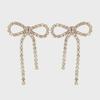 Преувеличенные серьги-клипсы с бантом и кисточкой на цепочке для женщин - Свадебные украшения