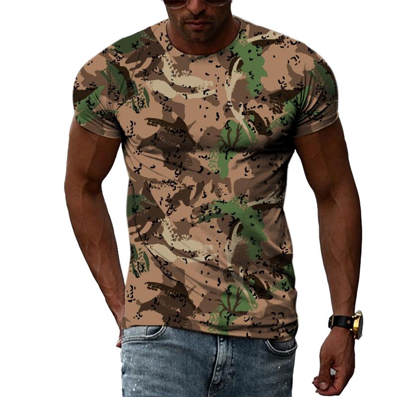 Граффити камуфляжная уличная одежда с 3D принтом, мужская летняя удобная дышащая футболка большого размера с круглым вырезом и короткими рукавами, топ