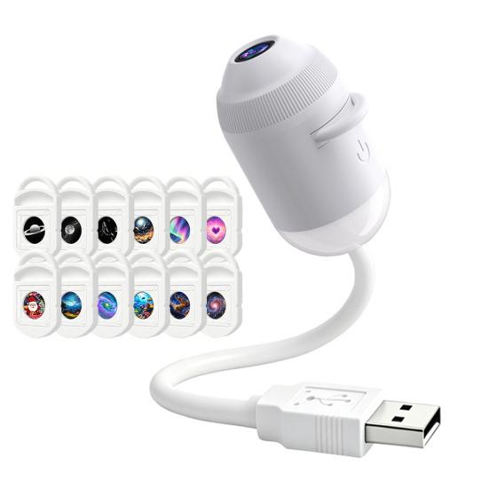 Huaqianguhh USB Проекторная Лампа, Ночник Звездное Небо с Четким Изображением и Регулируемой Яркостью, Сенсорное Управление 2-в-1 Звезда для Дома Путешествий