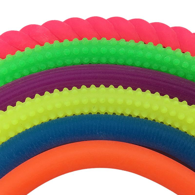 12PCS Textured Fidget Noodles Stretchy Strings Sensory Toys for Kids Stress Relief Gifts Classroom Prizes Birthday Party Favors