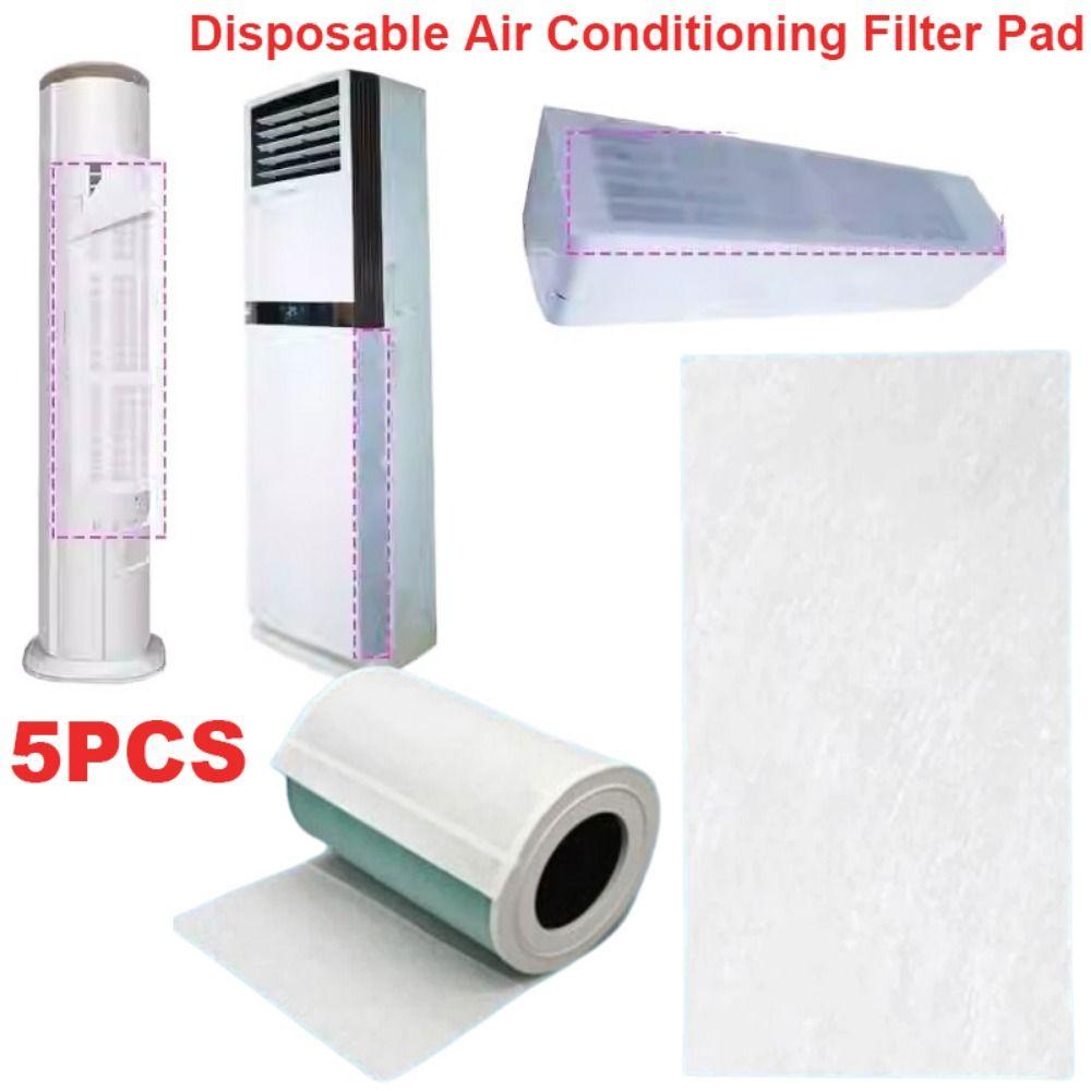 5PCS/Pack Universal Disposable Air Conditioning Filter Pad Rectangle Anti-dust Air Conditioning Inlet Filter Sheet White