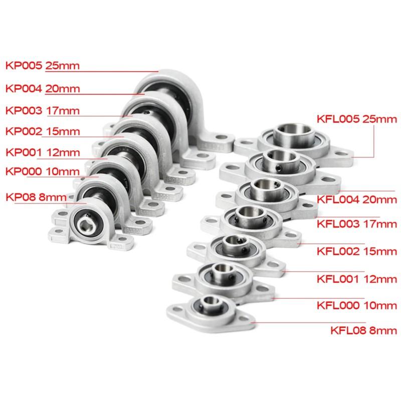 2/4pcs Non-Standard 19mm 22mm Bore KP004 KFL004 Diameter 19mm 22mm Zinc Alloy Inner Ball Mounted Pillow Block Insert Bearing
