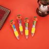 10PCS Halloween Mini Four-Color Ballpoint Pen Cute Cartoon Colored Pen Gift Elementary School Prizes