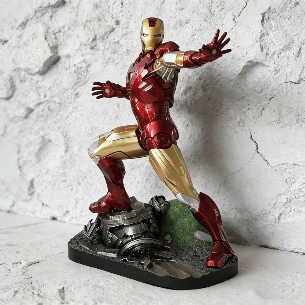 Marvel Studio Человек-паук Мстители Стражи Галактики Фигурка ГК Щит Поза для битвы Декоративный элемент 18,5 дюйма/47 см Миниатюрные игрушки Подарки
