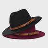 Wide Brim Felt Fedora Hats With Belt Buckle Cowboy Cap Fashion Panama Cap  Men Women