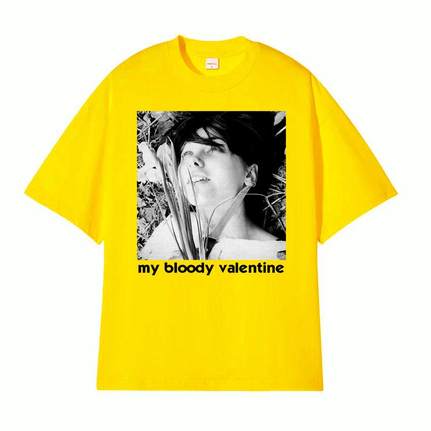 Футболка с графическим принтом 90-х Shoegaze группы Slowdive Футболка My Bloody Valentine Мужская Женская Одежда Хип-Хоп Эстетика Футболка Уличная Одежда