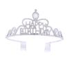 Bridal Tiara Alloy Rhinestone Non Slip Comb Headband Princess Birthday Hairpin Shoulder Strap Set