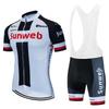 Mens Cycling Jersey Bib Shorts Set Breathable Sportswear Road Bike Mountain Outdoor Riding