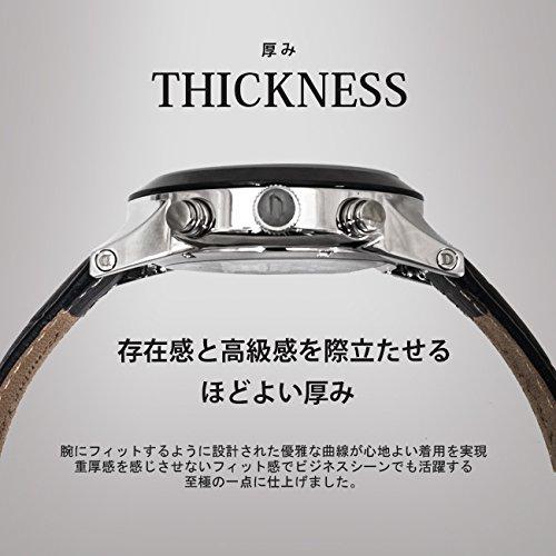 Часы-хронограф Days Art Original с пряжкой на поясе из натуральной кожи, белый циферблат, большие, на батарейках, кварцевые, мужские