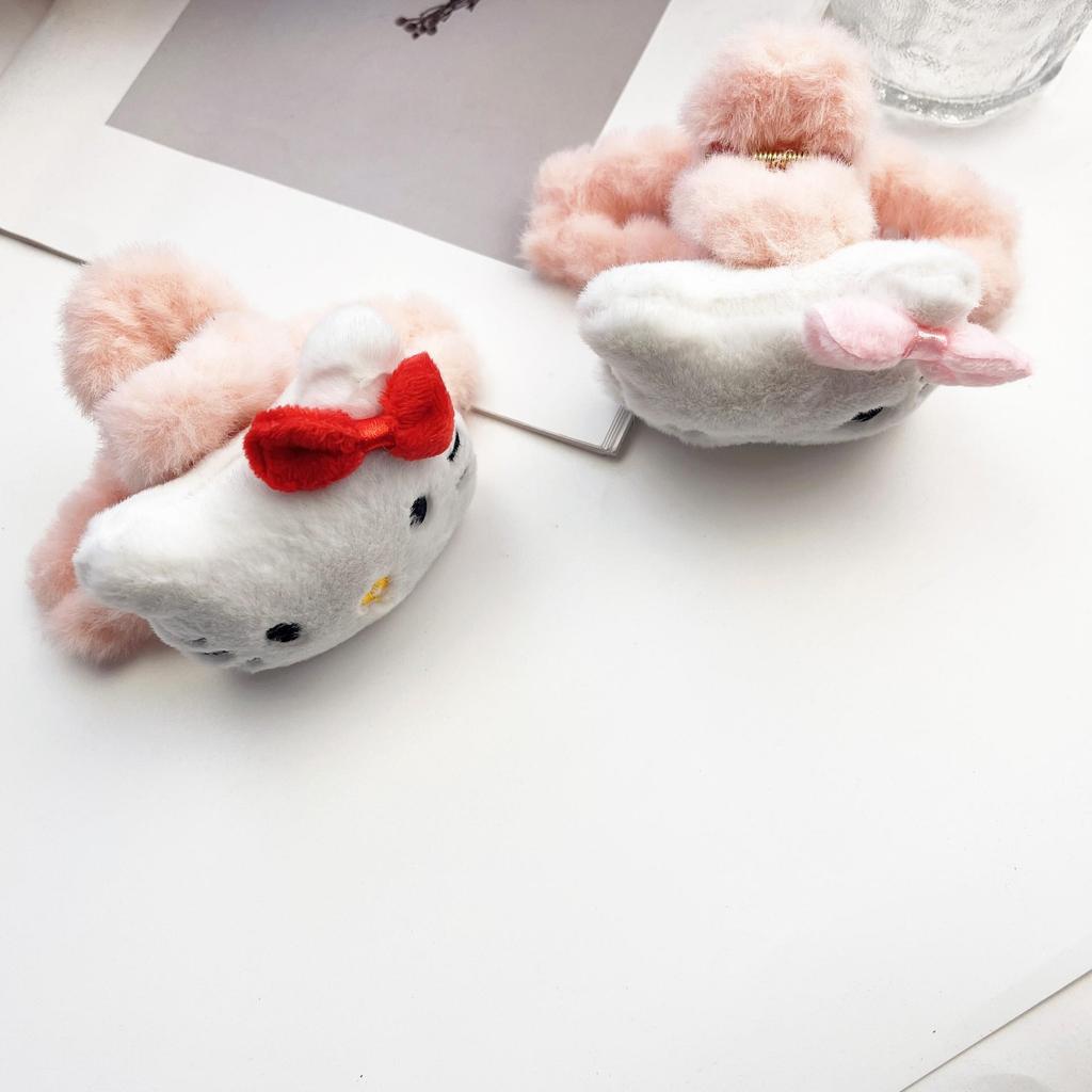 Милая Плюшевая Заколка для Волос Двусторонняя Когти Акулы Hello Kitty