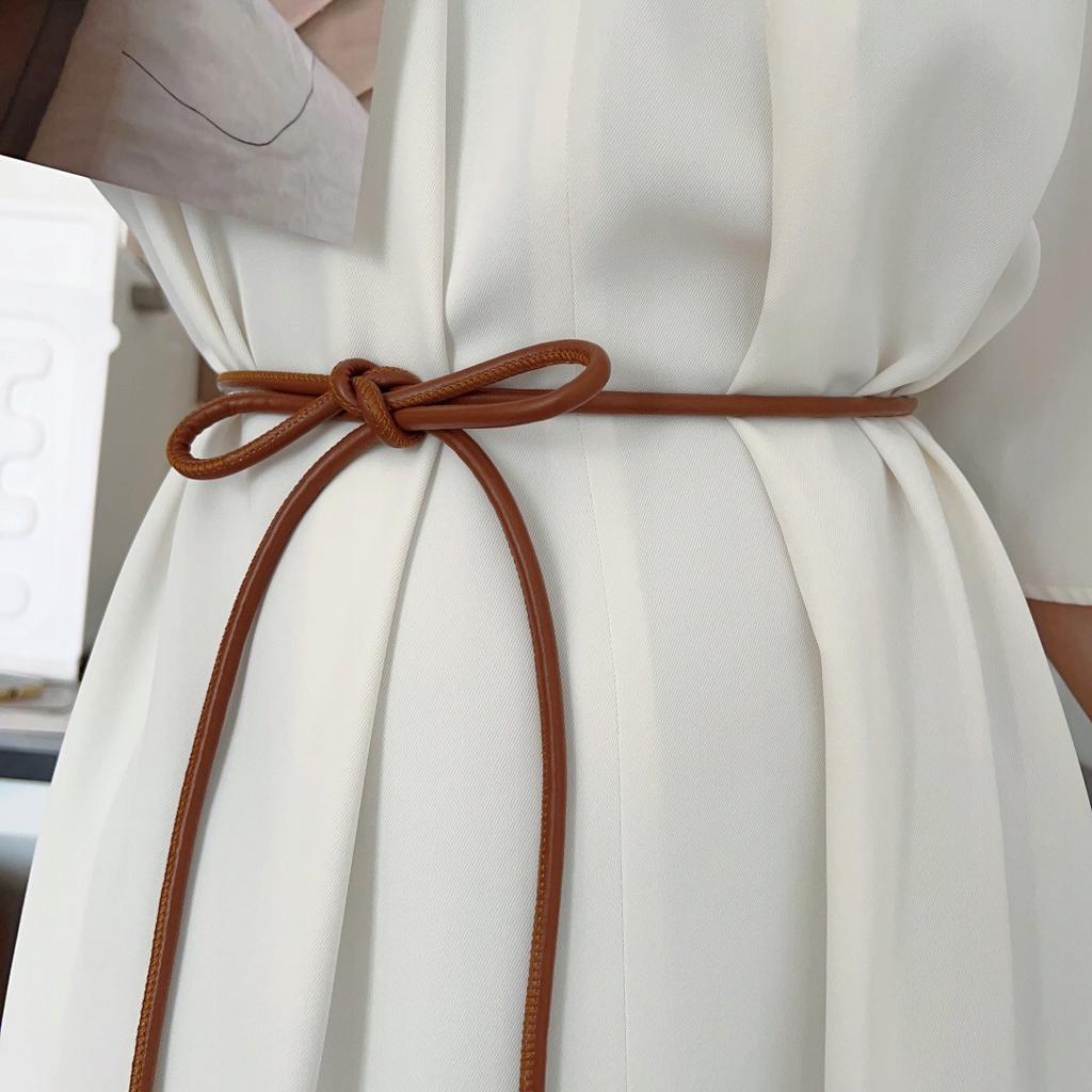 black women' BELT leather ROPE elegant coat accessory for women