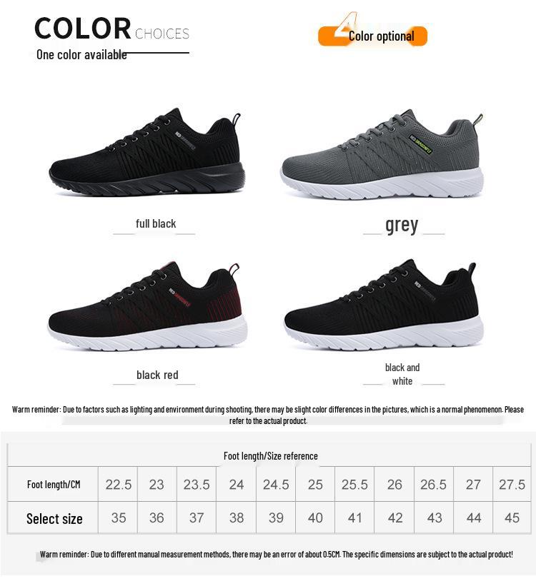 Мужские дышащие кроссовки Red Dragonfly Flyknit для бега - Весенне-осенние повседневные спортивные кроссовки