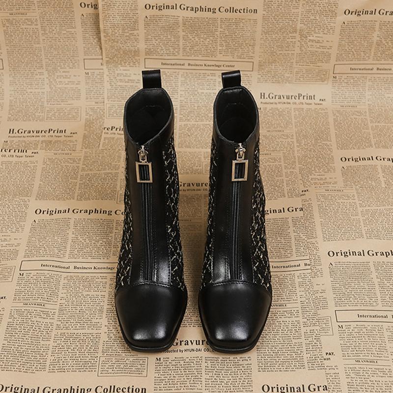 Модные женские ботильоны на высоком каблуке, массивная обувь, зимняя дизайнерская обувь для женщин 2024, тренд, обувь для ходьбы, туфли-лодочки, элегантные Mujer, зимние ботинки