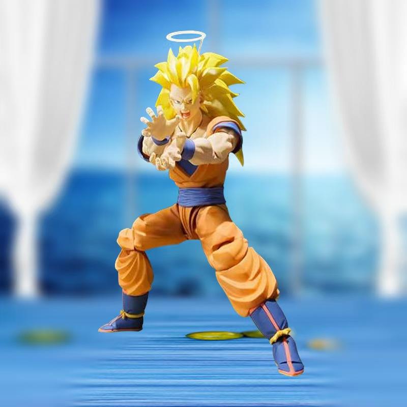 Аниме Dragon Ball Z Мультяшная Фигурка Супер Сайян Супер 3 Гоку Модель Действия Подвижная Игрушка ПВХ Статуэтка Коллекция Подарок для Детей
