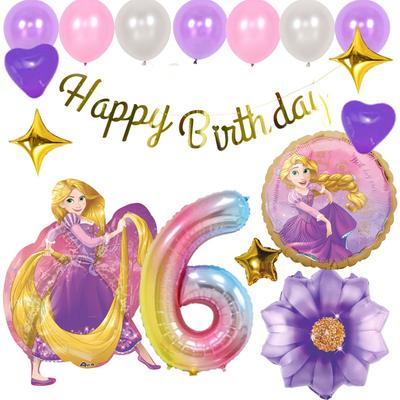 BALLOON DAYS Disney Princess Рапунцель Белль Белоснежка Золушка Анна Эльза Ариэль День рождения Воздушный шар Цифра Радуга Серебро Товары для вечеринок Милые мальчики девочки