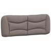 VidaXL Coussin de Tête de Lit, Oreiller de Lecture avec Fermeture à Glissière, Coussin de Lecture pour Lit Chambre, Taupe 374565