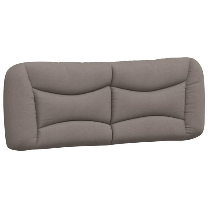 VidaXL Coussin de Tête de Lit, Oreiller de Lecture avec Fermeture à Glissière, Coussin de Lecture pour Lit Chambre, Taupe 374565