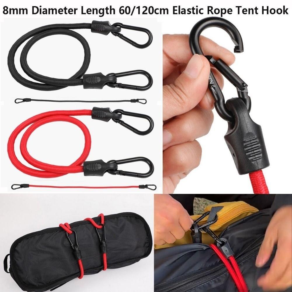 8mm Diameter Elastic Rope Tent Hook Tents Reinforcing Clothes Ropes Suitable for Camping
