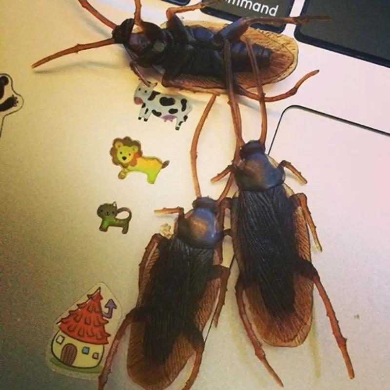 10Pcs Prank Funny Trick Joke Toys Lifelike Model Simulation Cockroach Kids Children Magic Props