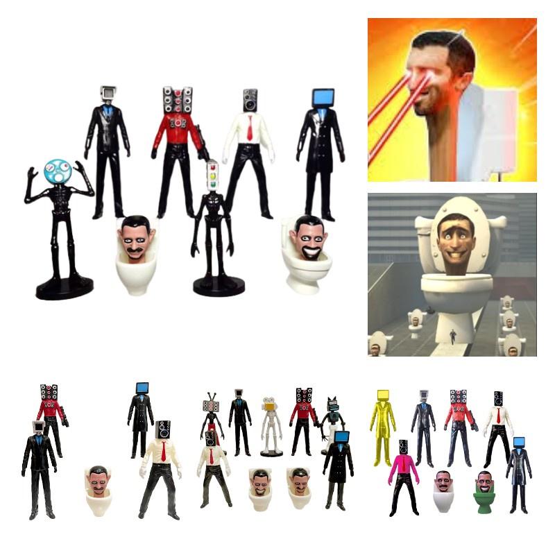 Высококачественный ПВХ 2,5-4,5 дюйма Туалетный Человек против Человека-Наблюдателя Фигурка Модель Украшение