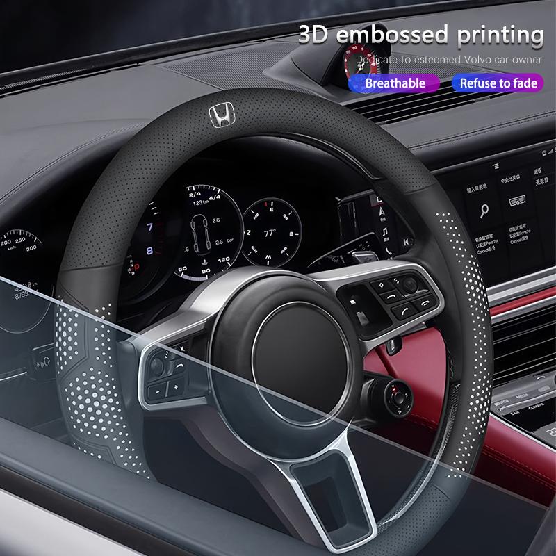 ABO2 Car Steering Wheel Cover Ultra-thin Breathable Case For Honda Civic Accord Crosstour Spirior Odyssey Avancier UR-V Sienna CR-Z