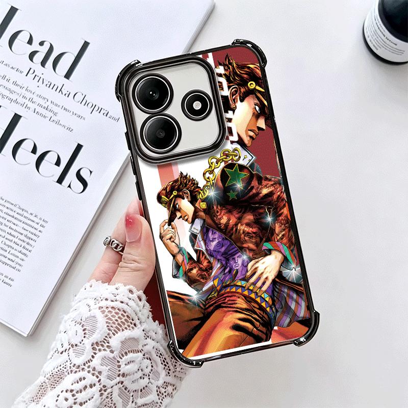 Мягкий чехол для телефона с дизайном из аниме JoJo Adventure для Xiaomi Redmi Note 14 15 Pro Plus 13 12 11S 11T 5G 10 9S 9 Покрытие Защита от падения Fund