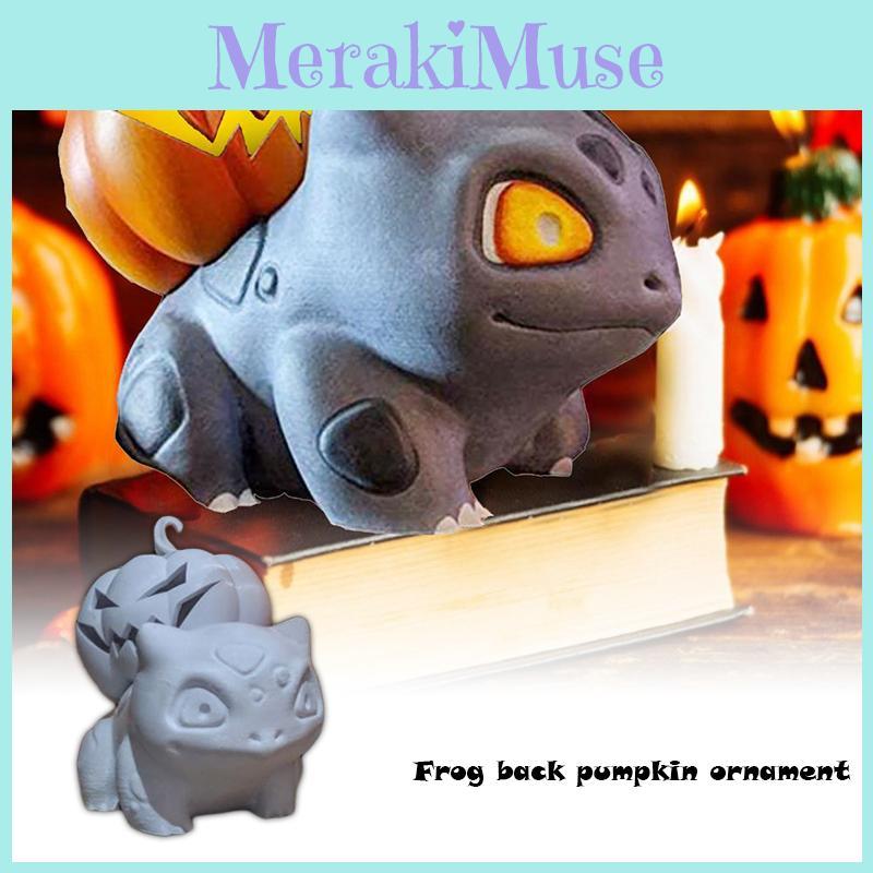 Pumpkin Resin Halloween Ornaments Detachable Bulbasaur Decoration For Indoor