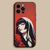 Чехол для телефона с персонажами J-Jabami Y-Yumeko из аниме Для iPhone 17,16,15,14,13,12,Pro,Max,Plus,E,SE4,Air,Mini Черный Мягкий Чехол