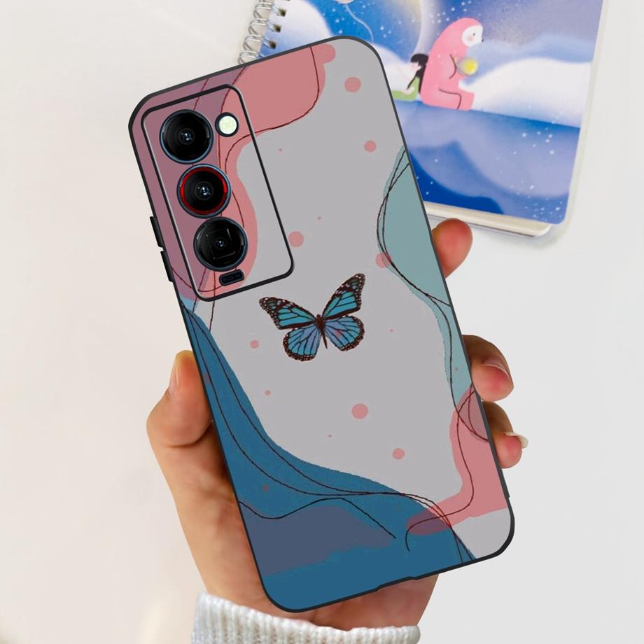 For Tecno Camon 18 P 18 Premier Camon18 Phone Case Capa Soft Liquid Silicone Bumper Etui Animals Flower Printed Funda Camon18