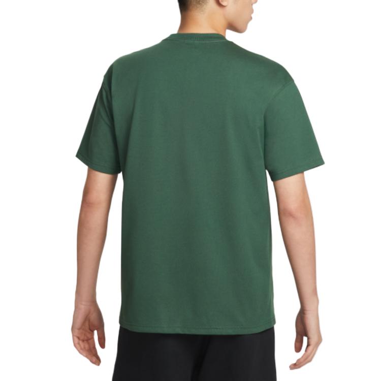 Nike T Shirts Men's Fir Green Crew Neck Moderate Straight Fit DC5357-323