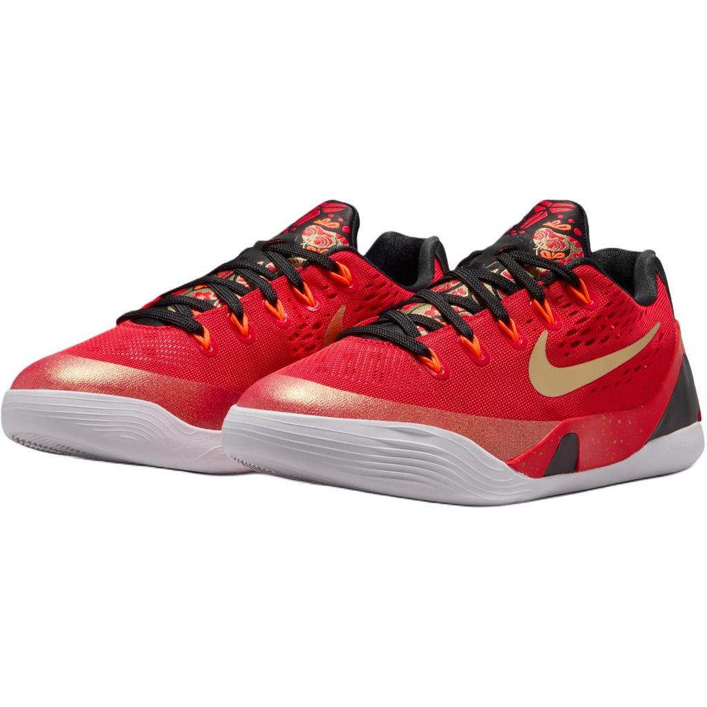 Nike Kobe 9 Rebound Дышащая поддержка Низкие Детские Баскетбольные Кроссовки Университетский Красный Унисекс IM9569-600