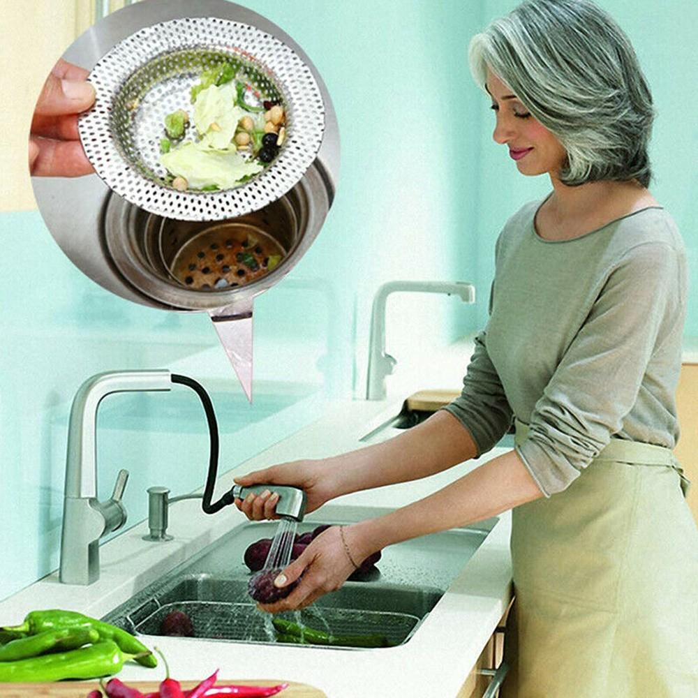 Long Lasting Stainless Steel Bathtub Hair Catcher Drain Filter Strainer