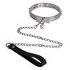 FISTSX High Quality 304 Stainless Steel Collar with Metal Chain Leash BDSM Bondage Kit Metal Collar Restraint Sex Toys
