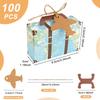 50/100 шт. Винтажная коробка для конфет для вечеринки с бирками в виде самолетов, многоразовая мини-чемоданчик для подарков для вечеринки в дорожной тематике, свадебного душа