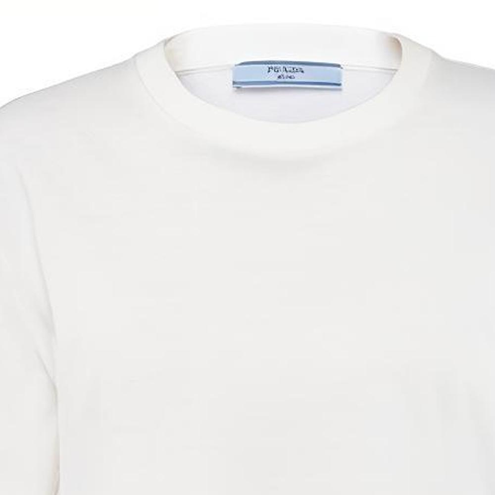 PRADA T-Shirts Unisex White Crew Neck Moderate 135683-1XBH-F0964-S-202