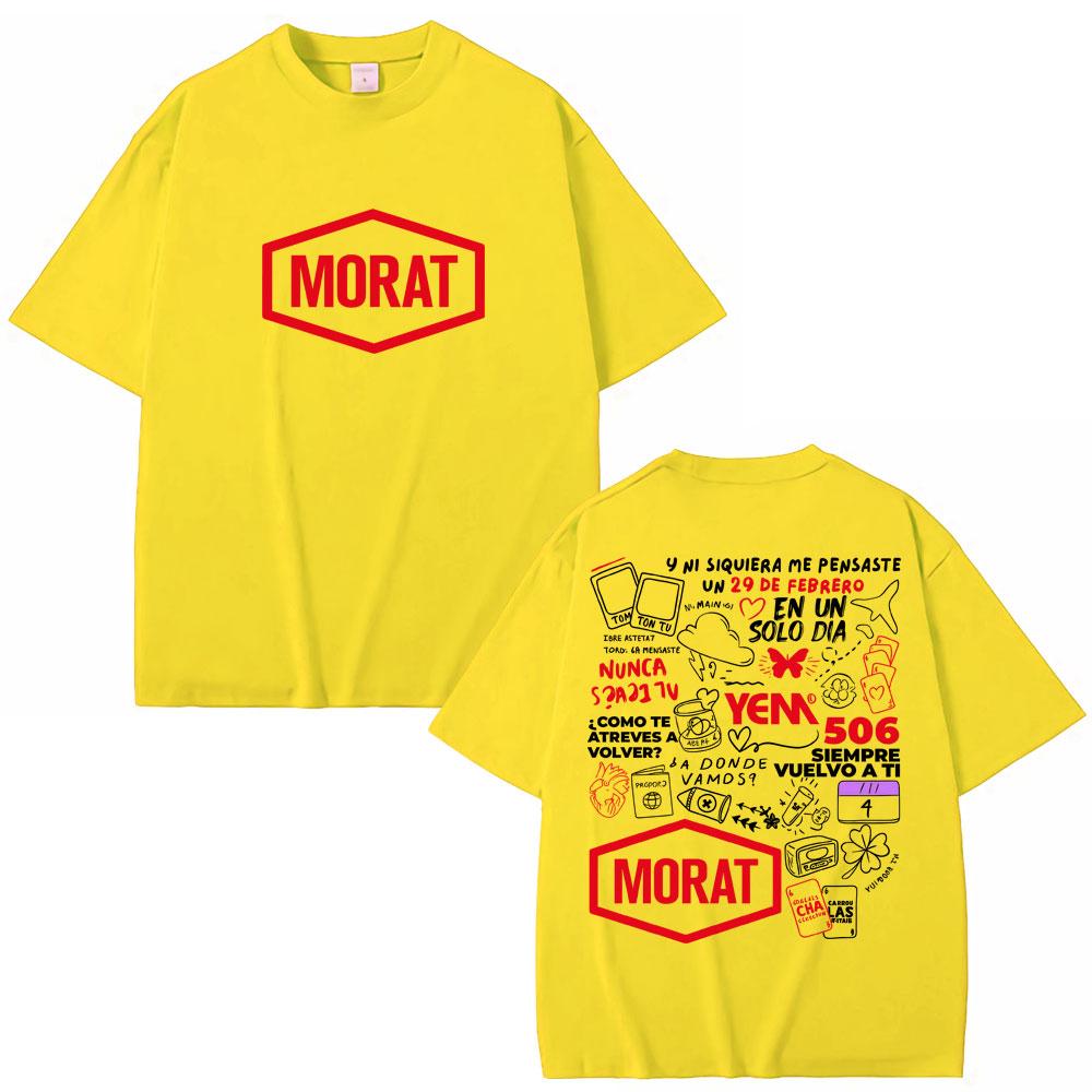 Футболки с графическим принтом мужские женские Rock Band Morat Tour Хип-хоп Модные Харадзюку Футболка Большого размера Хлопок Подарки для фанатов Футболки
