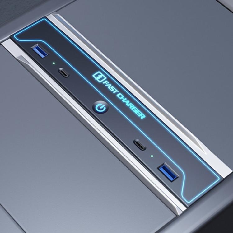 Быстрозарядный USB-хаб с выдвижной крышкой, док-станция с несколькими портами, многопортовое зарядное устройство, простая установка для автомобиля Model 3