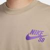 Men's Nike T Shirts Men's Khaki Crew Neck Moderate Straight Fit