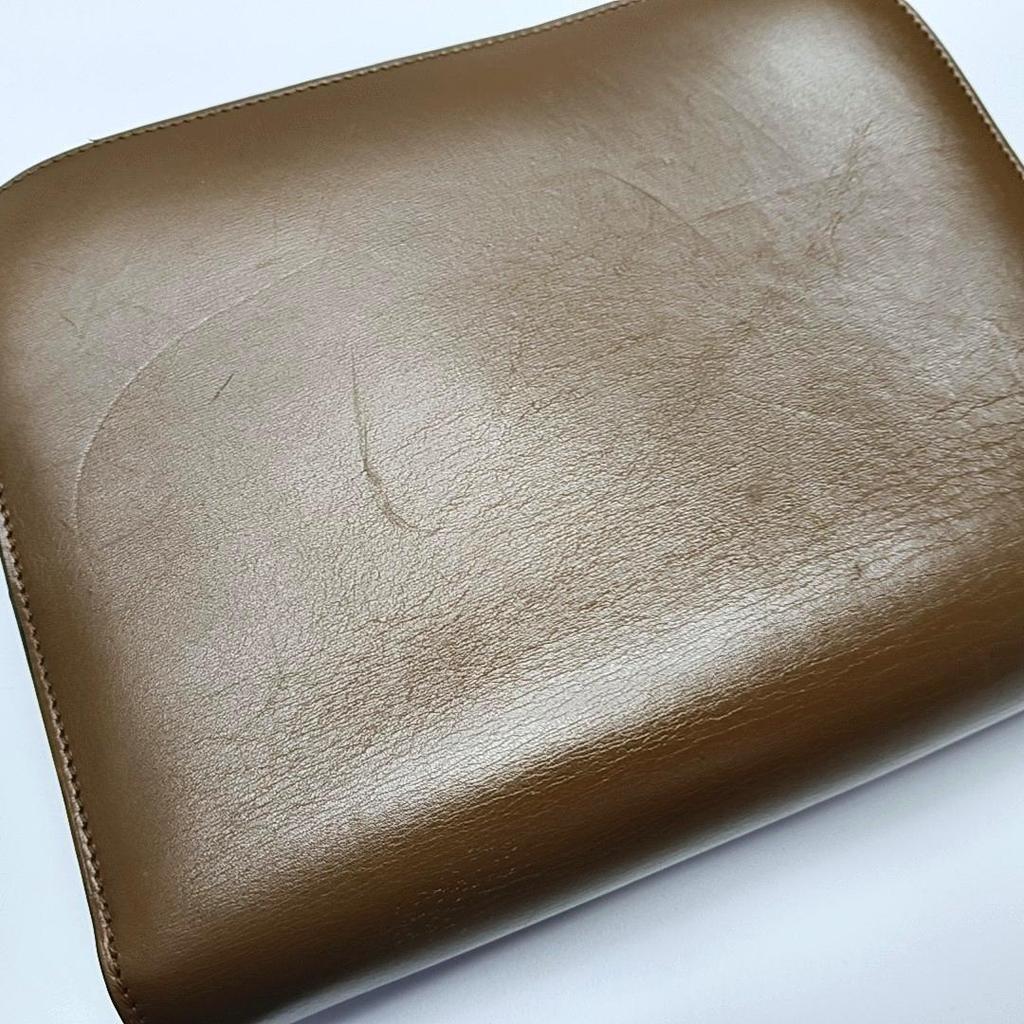 [Б/У] Классическая сумка-кроссбоди Medium Brown из натуральной кожи с золотой фурнитурой и съемным ремнем - Хорошее состояние #7WFHCE
