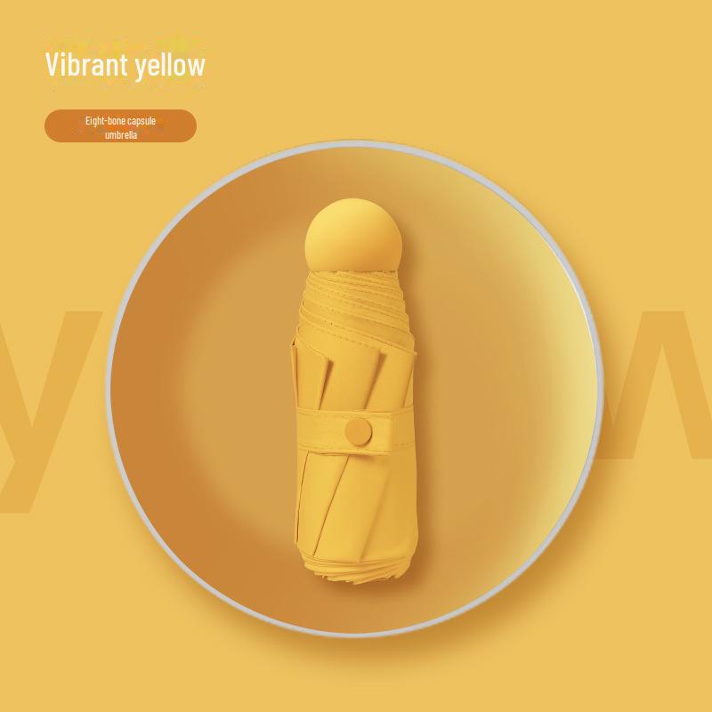 «Компактный сверхлегкий 5-створчатый мини-капсульный зонт с защитой от УФ-излучения»