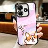 Corgi Dog Cute Plating Phone Case For Xiaomi Redmi Note 14 15 Pro Plus 13 12 11 11S 11T 10 9S 9 5G Anti-Fall Airabag Cover